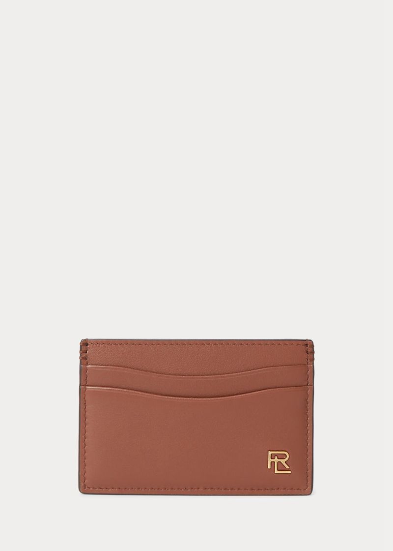 パープル レーベル 財布 メンズ ブラウン Monogram-plaque カーフスキン Card Case IPVNT8743